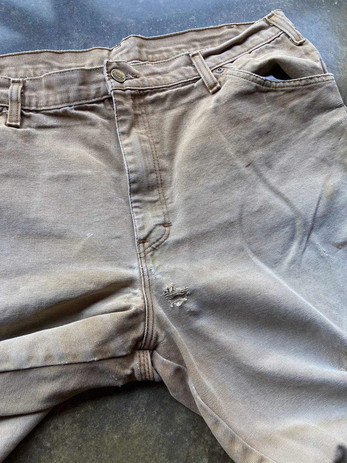 Dickies × Vintage Crazy Vintage Baggy Y2K Distressed Faded Work Pants Size US 38 / EU 54 - 4 Thumbnail