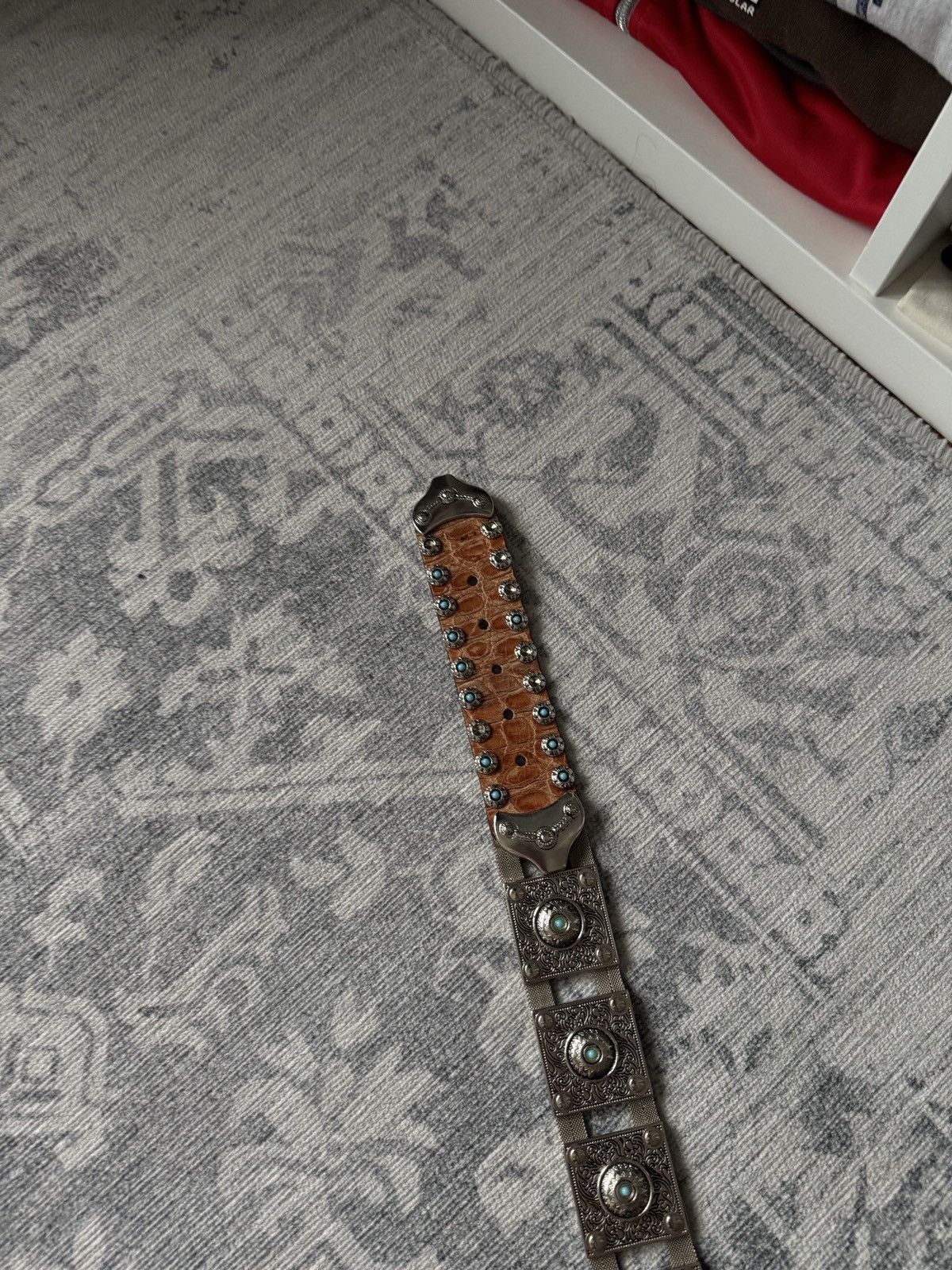 Vintage Vintage Leather Avant Garde Belt Rhinestones Nanni Japanese Size ONE SIZE - 8 Thumbnail