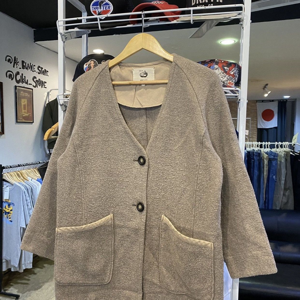 Comme Ca Ism × Japanese Brand Comme ca ism Onigiri Open Collar Button Coats Size L / US 10 / IT 46 - 4 Thumbnail