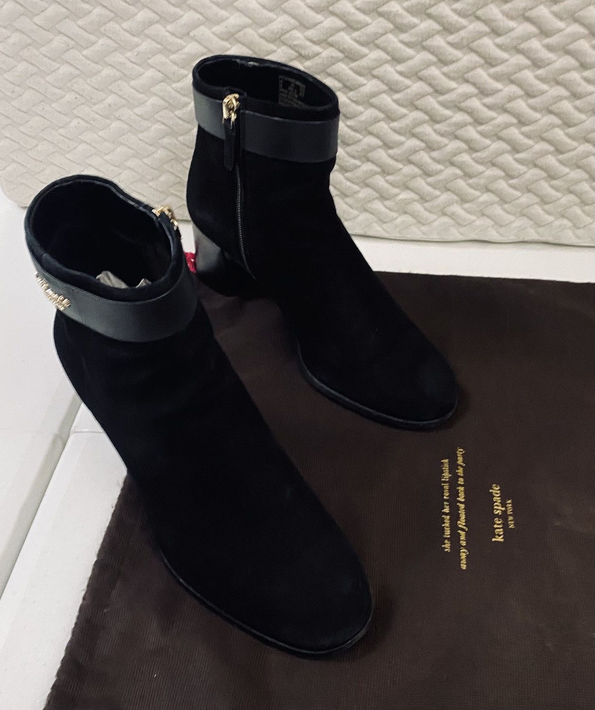 Kate Spade Kate Spade NY Black Suede Logo Ankle Morgan Bootie 9 US VGC Size US 9 / IT 39 - 16 Thumbnail
