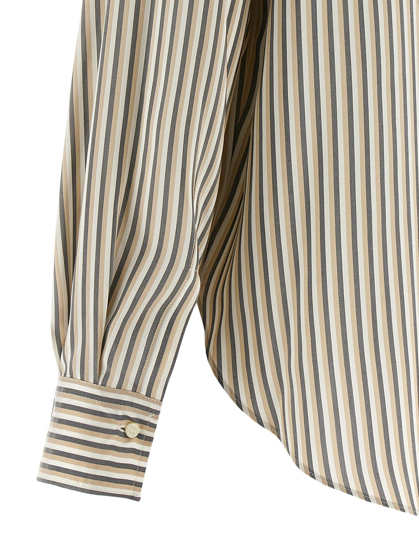 Brunello Cucinelli o1y0725 Striped Shirt in Multicolor Size XL / US 12-14 / IT 48-50 - 4 Thumbnail