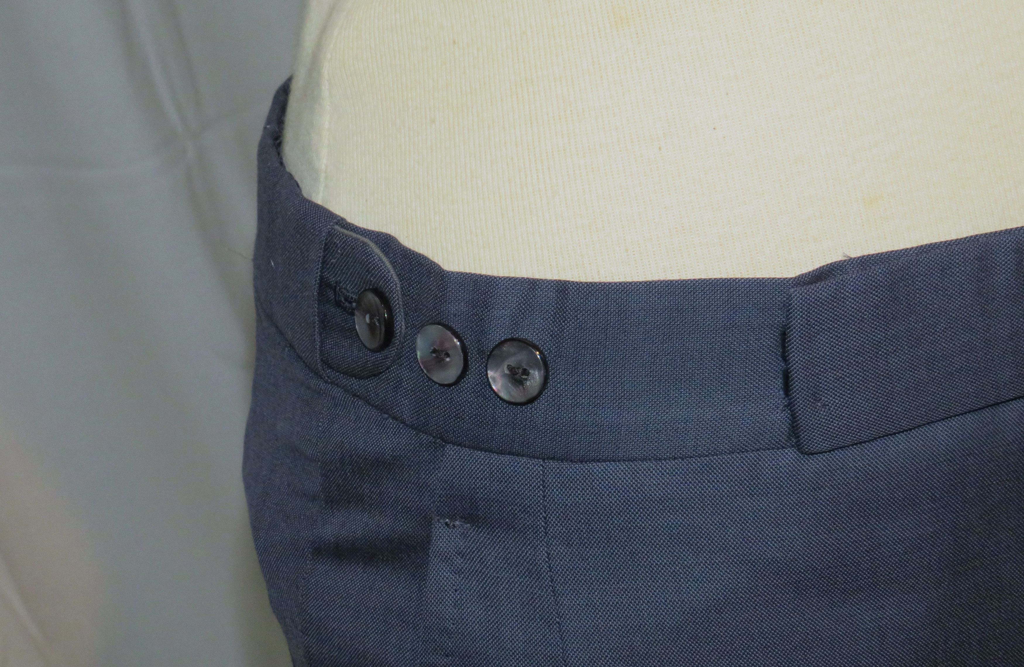Huntsman Bespoke 2022 Solid Blue One Button Suit 34S Size 34S - 16 Thumbnail