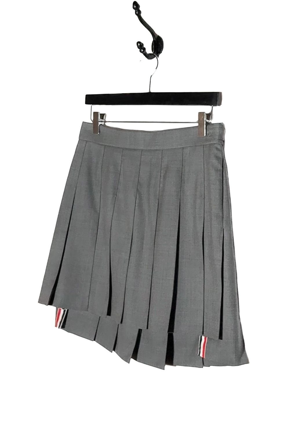 Thom Browne Thom Browne Grey Wool Pleated Skirt Size 28" / US 6 / IT 42 - 2 Thumbnail