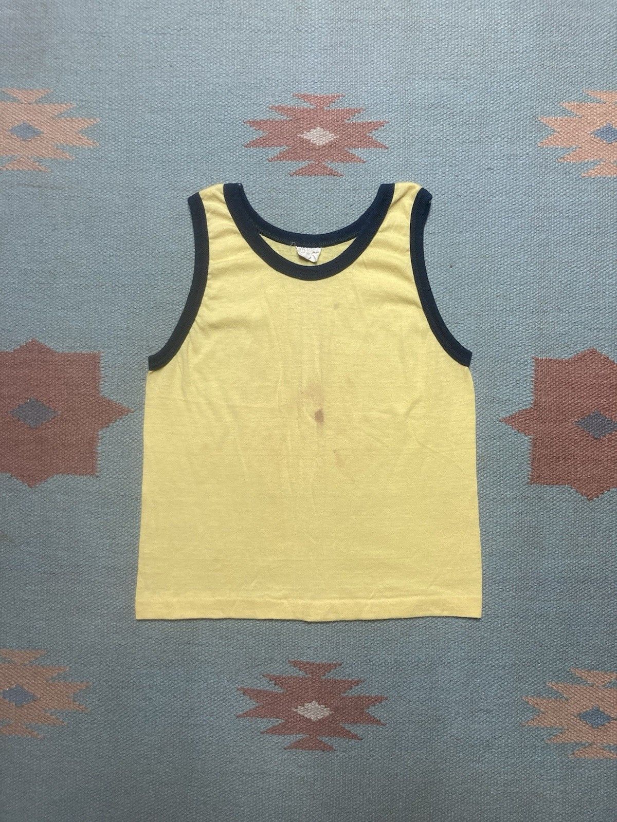 Fruit Of The Loom × Vintage 70s tank top shirt 2 tone FOTL boys L women’s baby tee Size XS / US 0-2 / IT 36-38 - 1 Thumbnail