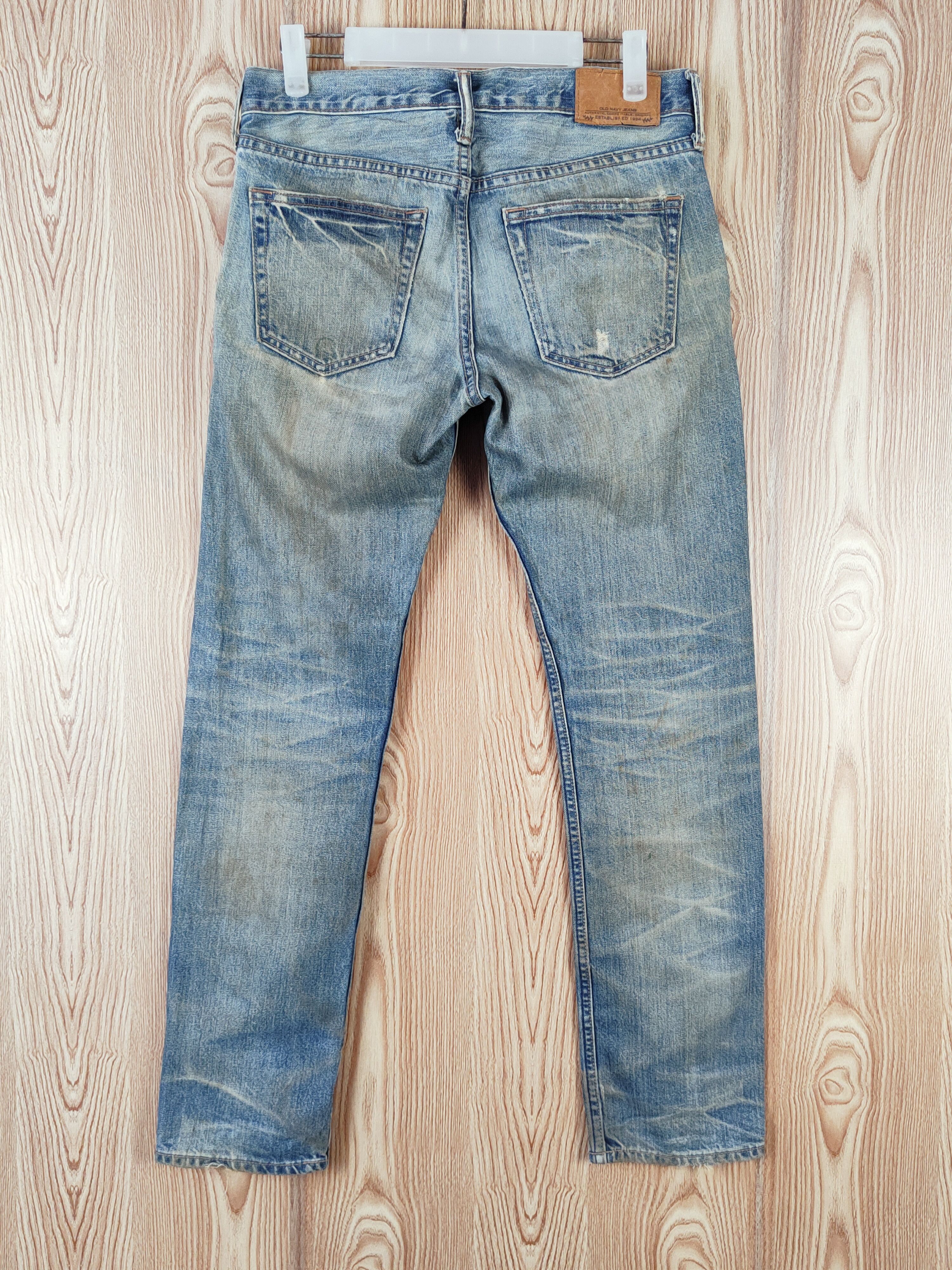 Japanese Brand Old Navy Blue Faded Distressed Ripped Jeans #W614 Size US 29 - 7 Thumbnail