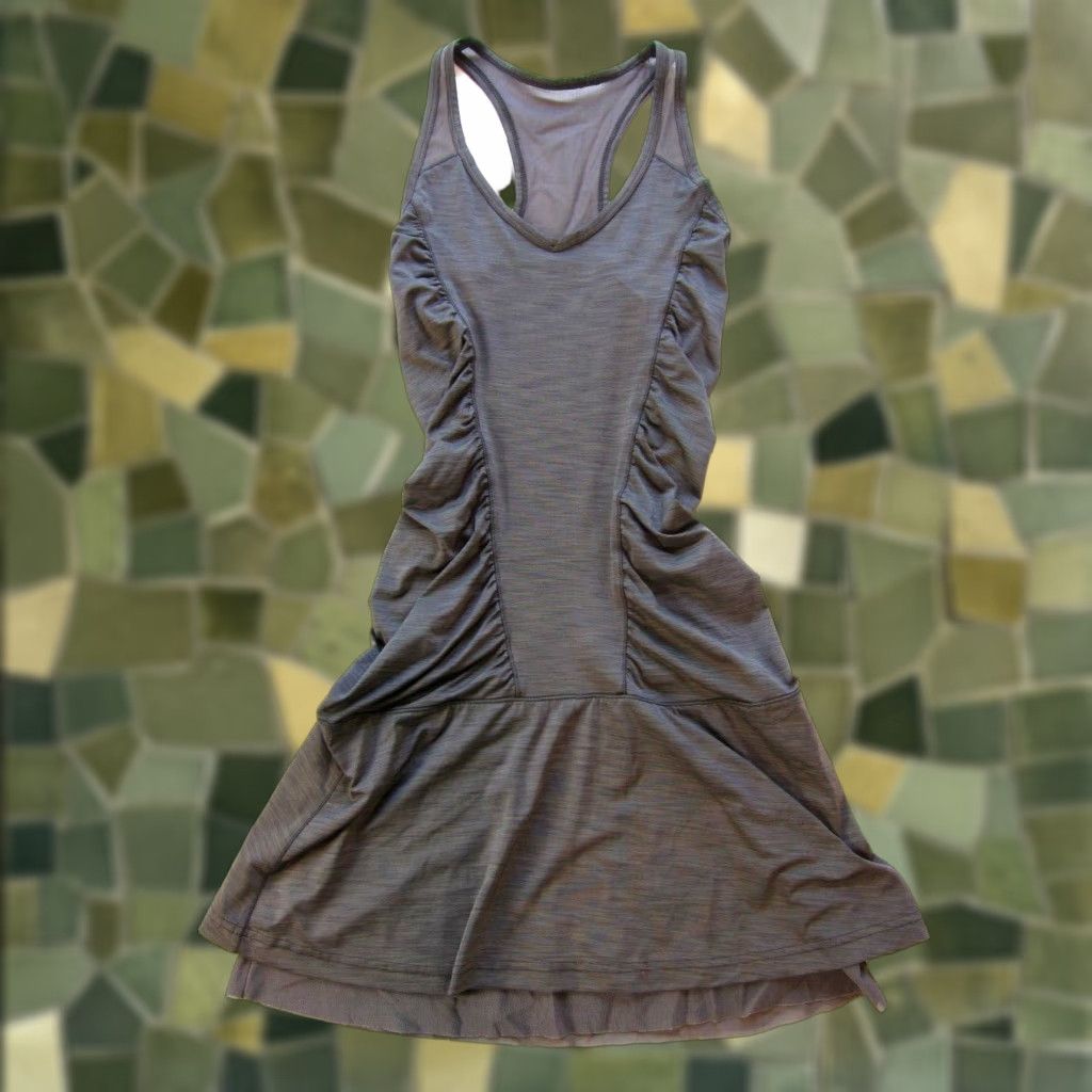 Vintage Lole Grey Stretch Active Racer Back Tank Dress XS Shirt Womens Size XS / US 0-2 / IT 36-38 - 1 Thumbnail