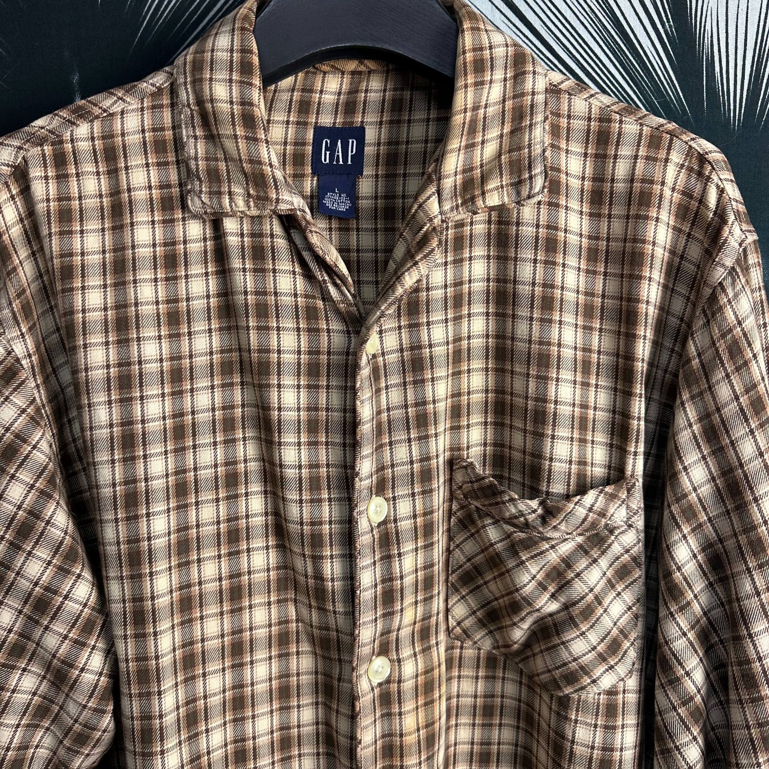 Gap Vintage Gap Plaid Check Relaxed Loose Fit Shirt Size US XL / EU 56 / 4 - 6 Thumbnail