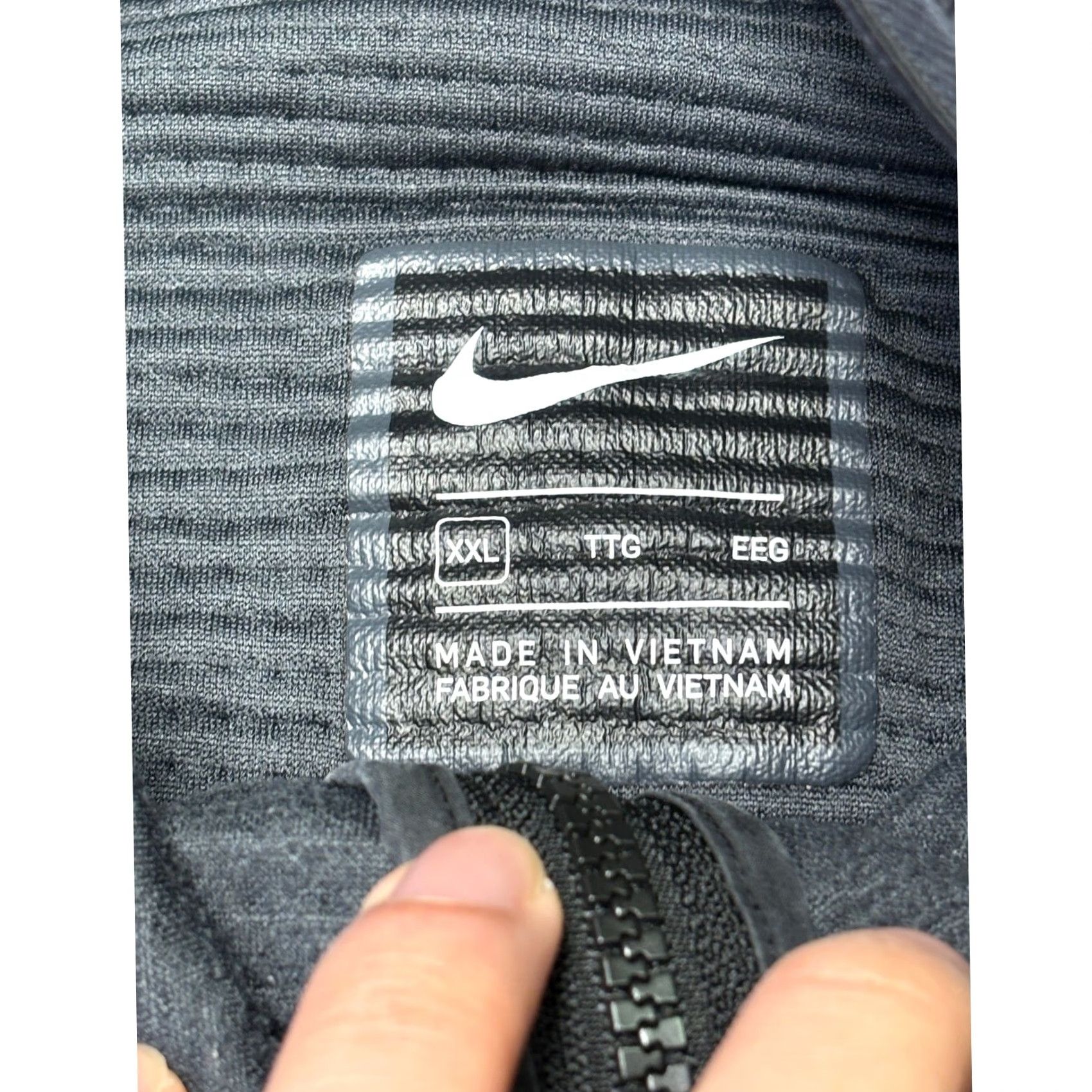 Nike Nike Tech Fleece Full Zip Hoodie Mens 2XL Charcoal Gray Textured Waffle Knit Zipper Pocket Nike Sportswear Size US XXL / EU 58 / 5 - 3 Thumbnail