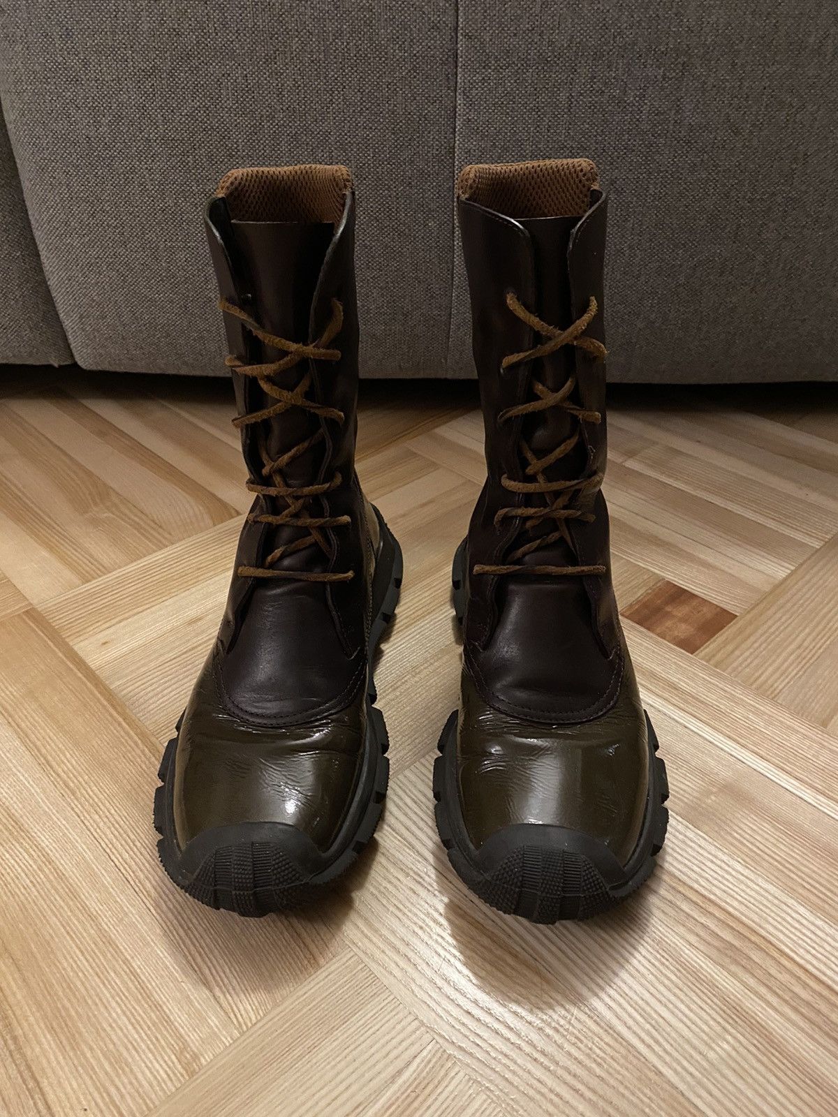 Miu Miu Miu Miu F/W1999 Chunky Laced Up Boots Size US 7.5 / IT 37.5 - 12 Thumbnail