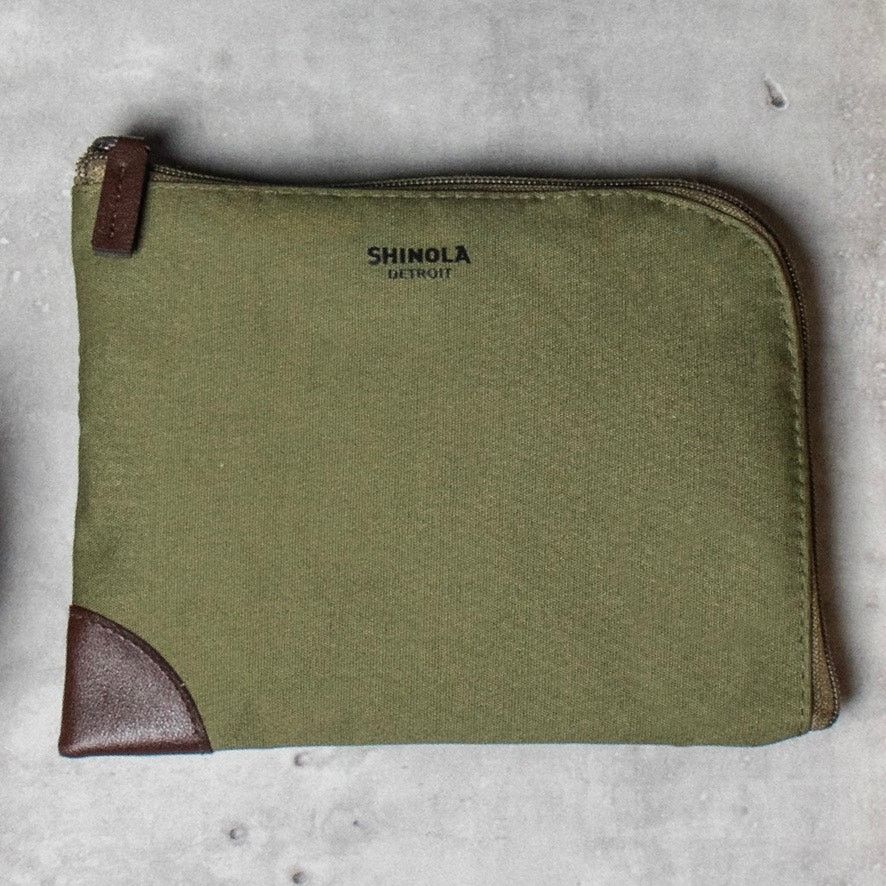 Shinola Shinola Olive Green Canvas Amenity Kit Toiletry Bag Pouch Size ONE SIZE - 6 Thumbnail