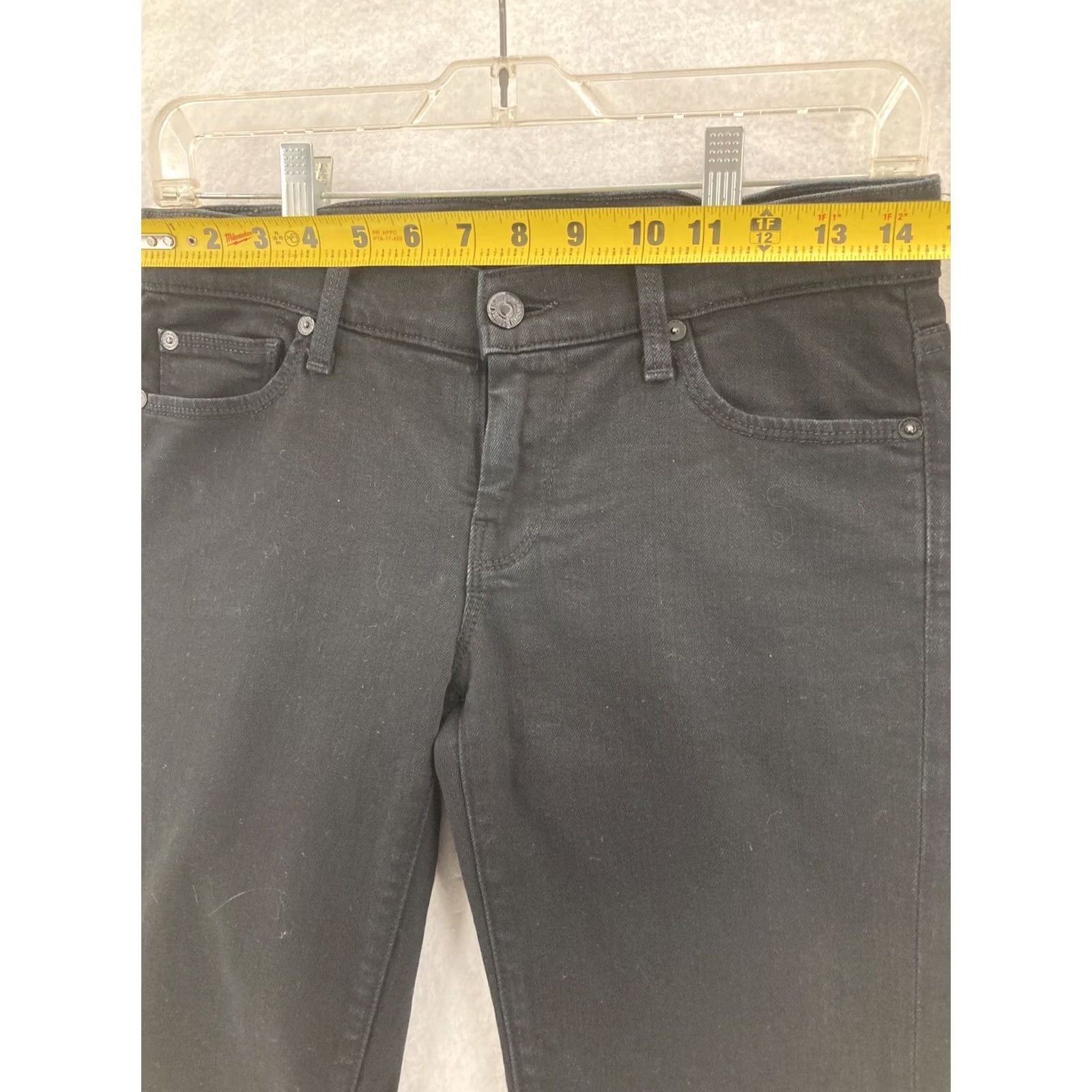 7 For All Mankind 7 For All Mankind Jeans Womens 26 Black Straight Leg Pants Size 26" / US 2 / IT 38 - 3 Thumbnail
