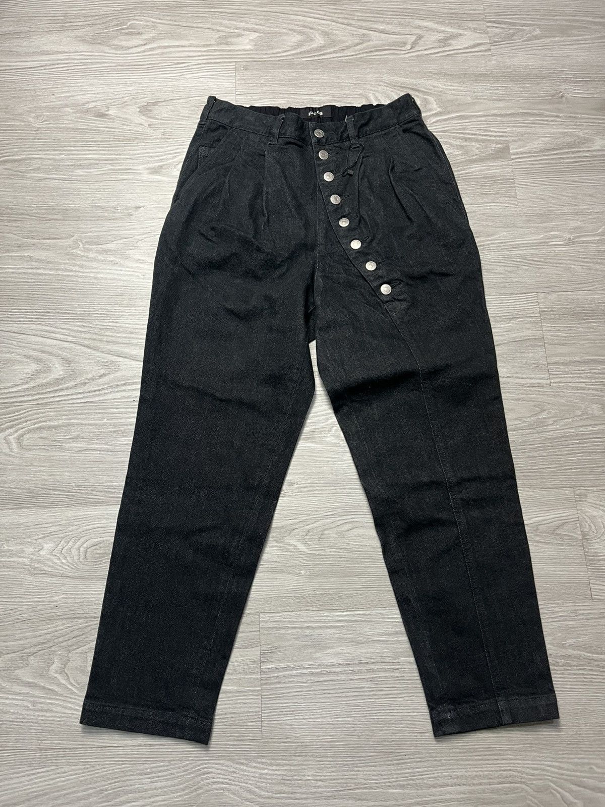 CABANE de ZUCCa × Issey Miyake × Japanese Brand Cabane De Zucca Asymmetrical Multi Button Denim Size US 30 / EU 46 - 2 Thumbnail