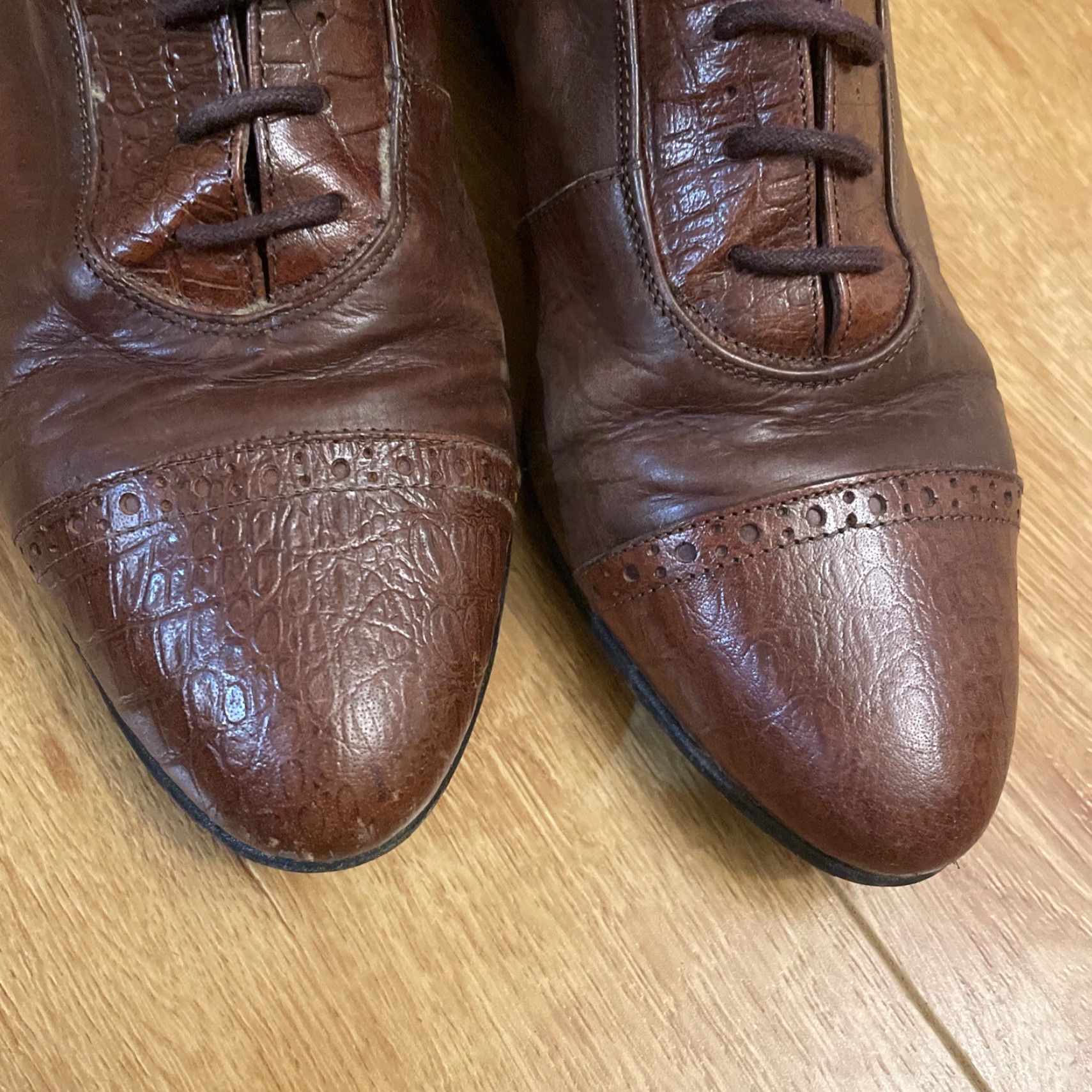 Vintage VINTAGE Morgan Taylor Victorian Boots Leather Brown Lace Up Pointed Toe 6.5B Women Upper Material: Leather Size US 7 / IT 37 - 4 Thumbnail