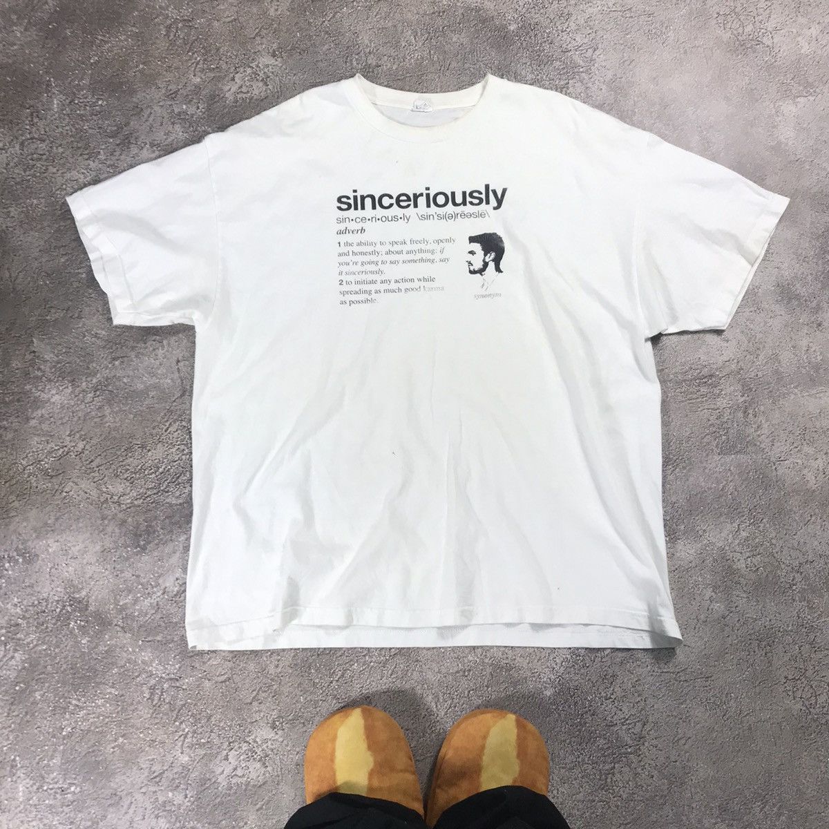 Vintage Vintage Y2K Sinceriously Graphic Tee Streetwear Faded XXL Size US XXL / EU 58 / 5 - 1 Thumbnail