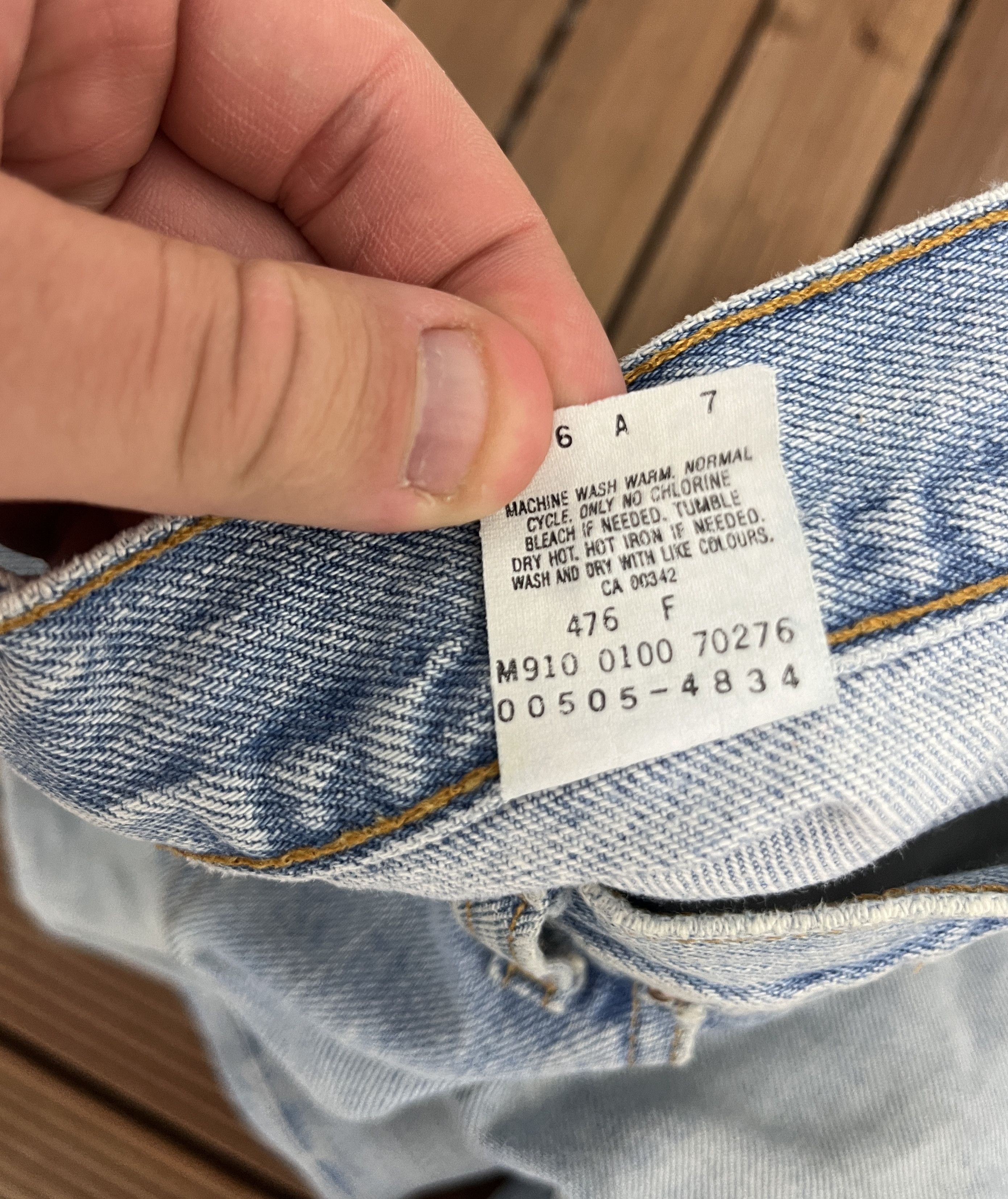 Levi's Levi's 505 Jeans Light Blue Vintage Denim Regular Fit Size US 36 / EU 52 - 7 Thumbnail