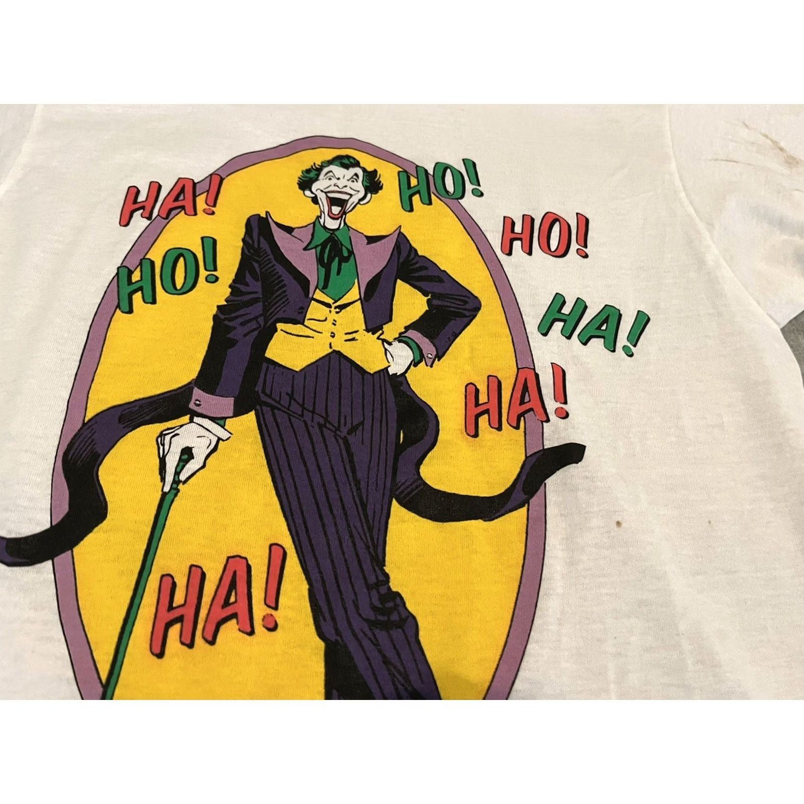 Vintage VINTAGE DC Comics Batman Joker White Shirt XS Small Regular Short Sleeve Crew Neck Mens 80s USA Shirt Size US S / EU 44-46 / 1 - 6 Thumbnail