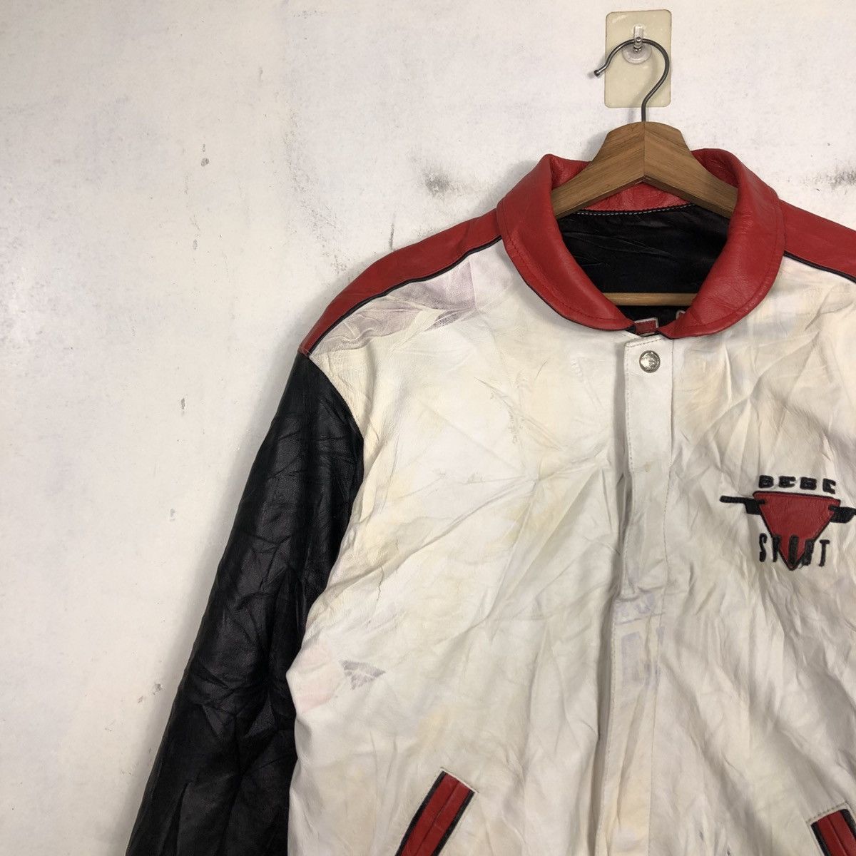 Jeff Hamilton 💥VINTAGE REVERSIBLE LEATHER BOMBER JACKET JEFF HAMILTON Size US L / EU 52-54 / 3 - 11 Thumbnail