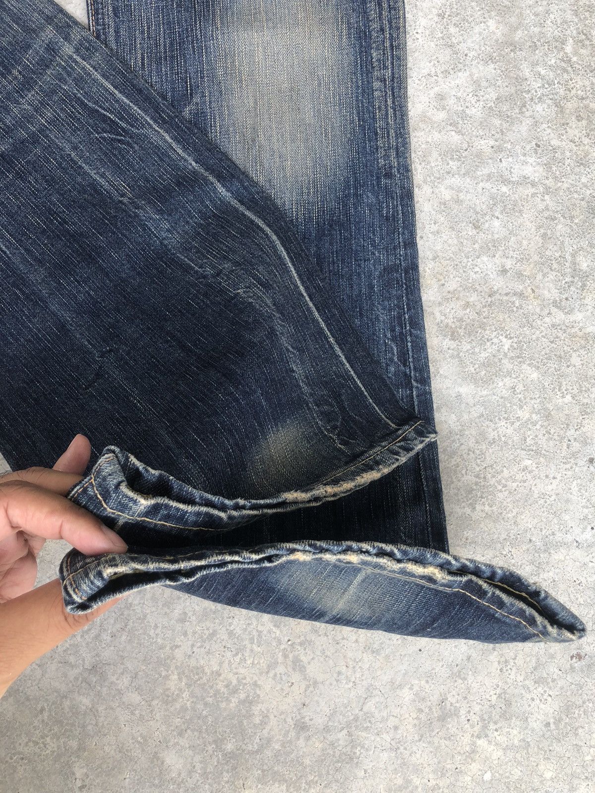 If Six Was Nine Japanese Edwin 503 Flared Jeans Bootcut Distressed Jeans Size US 31 - 13 Thumbnail