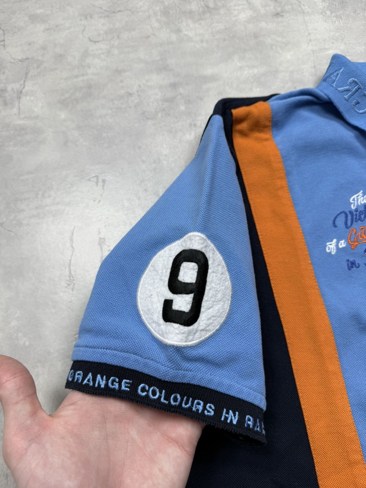 Vintage Grandprix Gulf Steve Mcqueen Racing Polo Size US XL / EU 56 / 4 - 3 Thumbnail