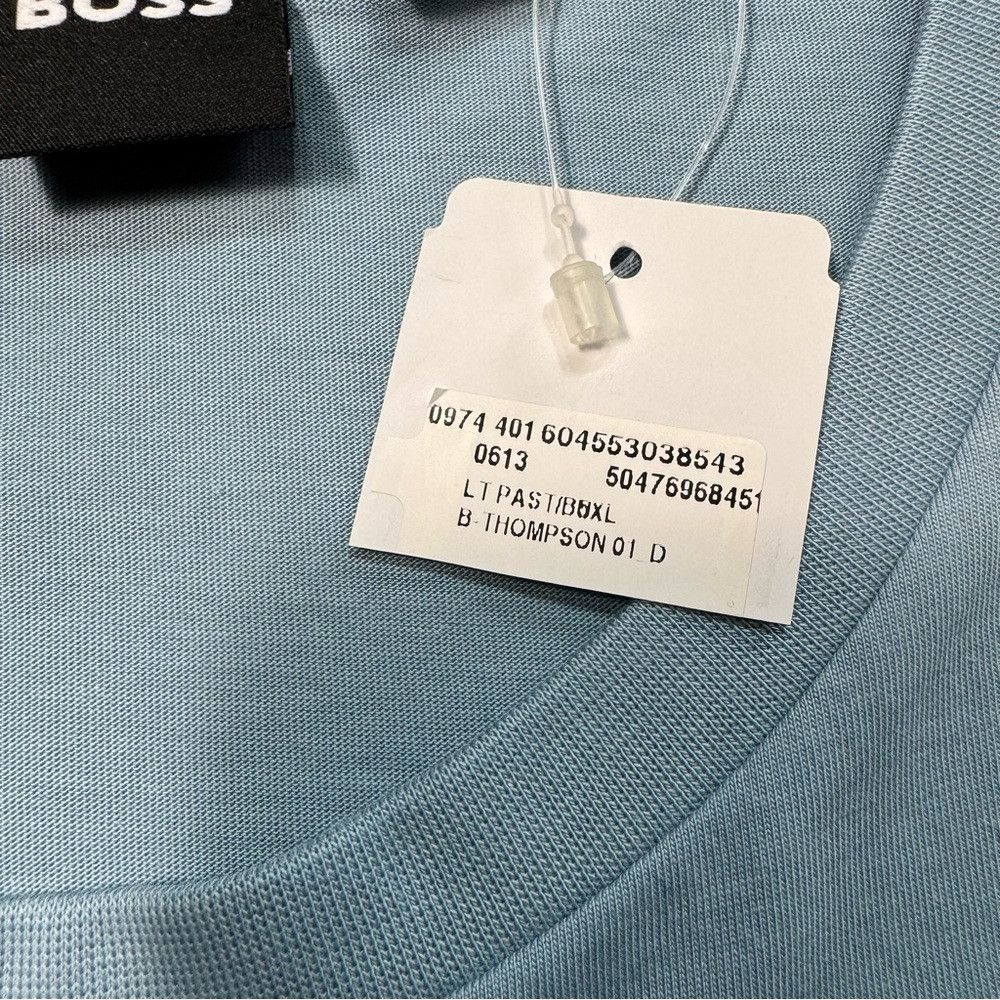 Hugo Boss NWT New Hugo Boss Cotton Logo Detail Light Blue T-Shirt Siz Size US XXL / EU 58 / 5 - 6 Thumbnail