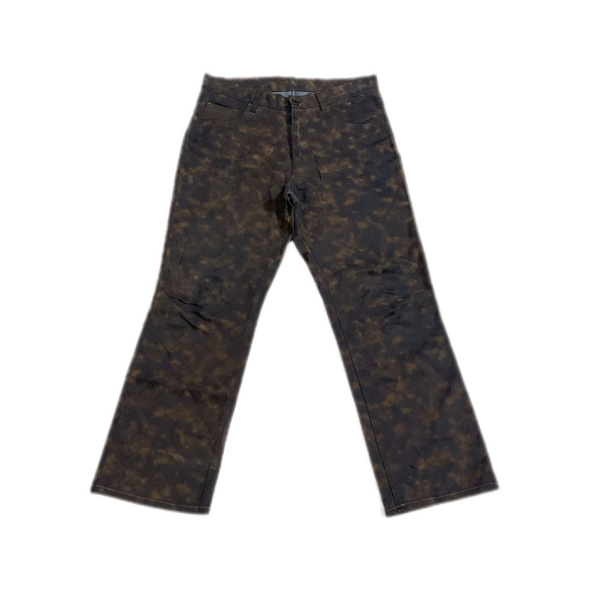 🔥Y2K Archived 291295 Homme Rusty Coated Denim Acid
