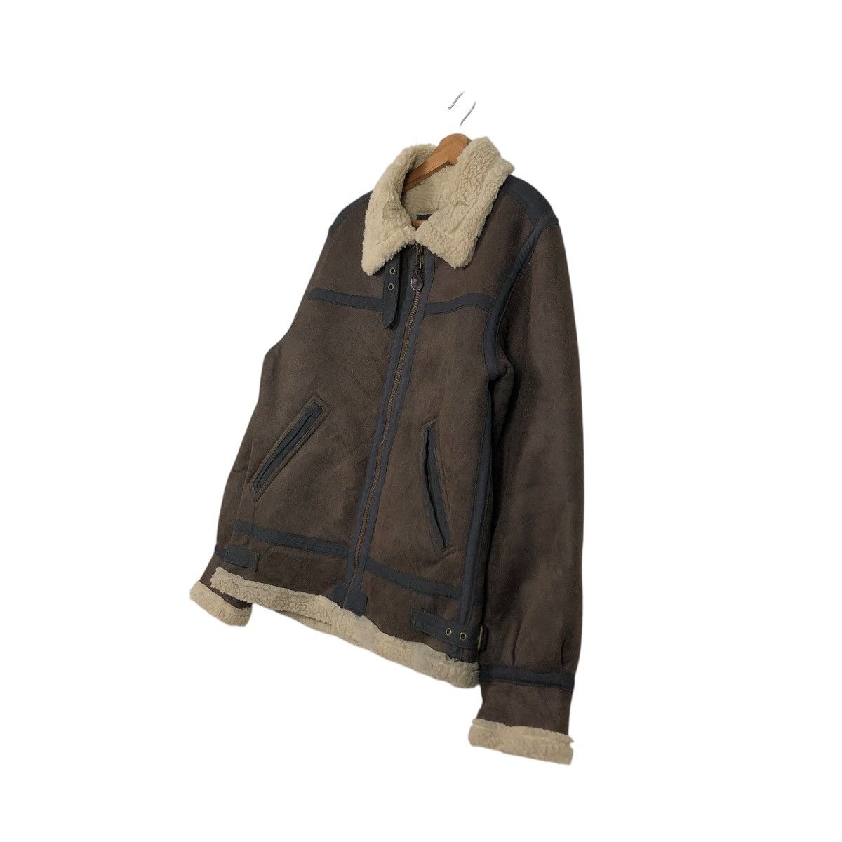 Alpha Industries VINTAGE SHEARLING LEATHER SHEEPSKIN JACKET ALPHA INDUSTRIES Size US L / EU 52-54 / 3 - 4 Thumbnail