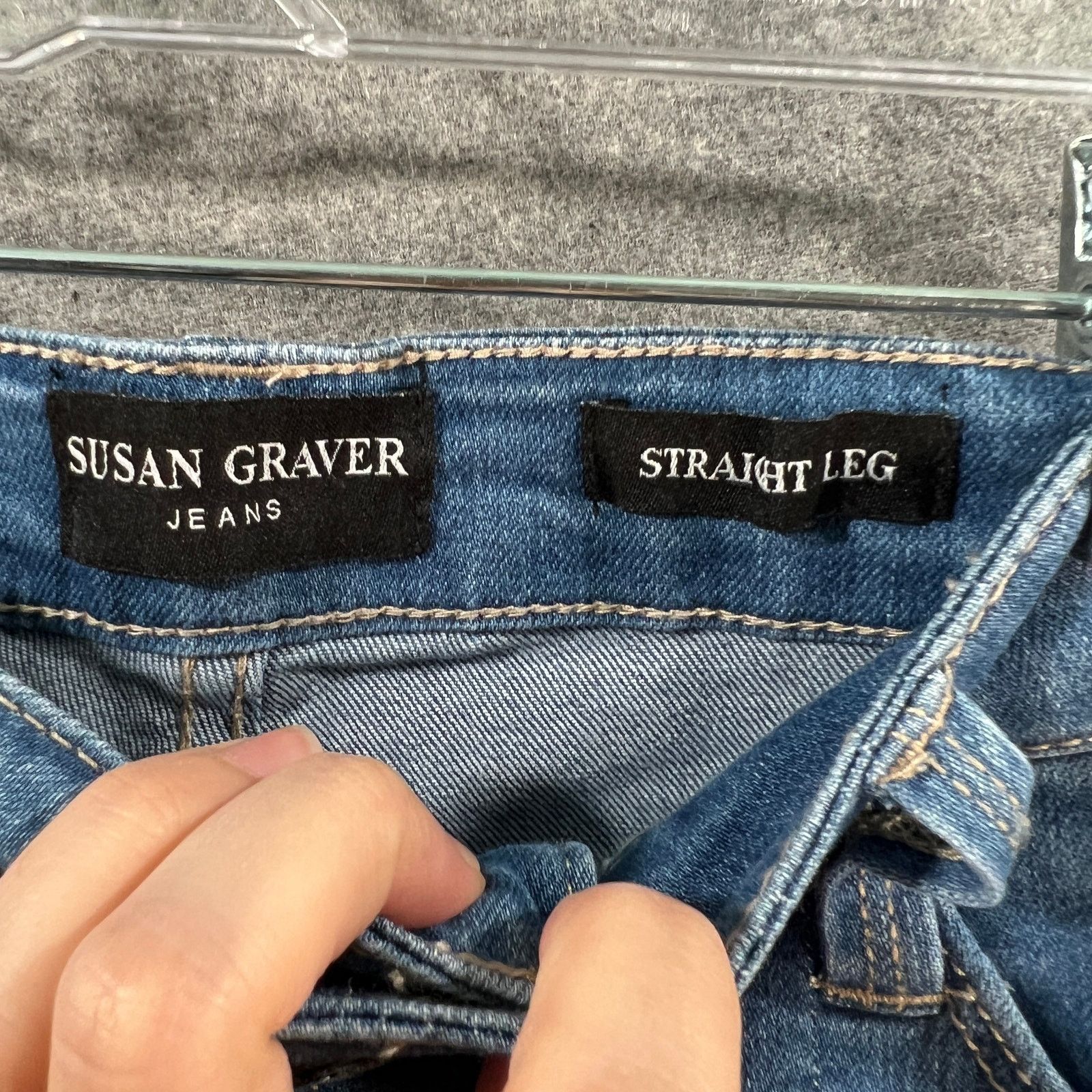 Other Susan Graver Regular Straight Leg Distressed Ankle Jean Size 28" / US 6 / IT 42 - 4 Thumbnail