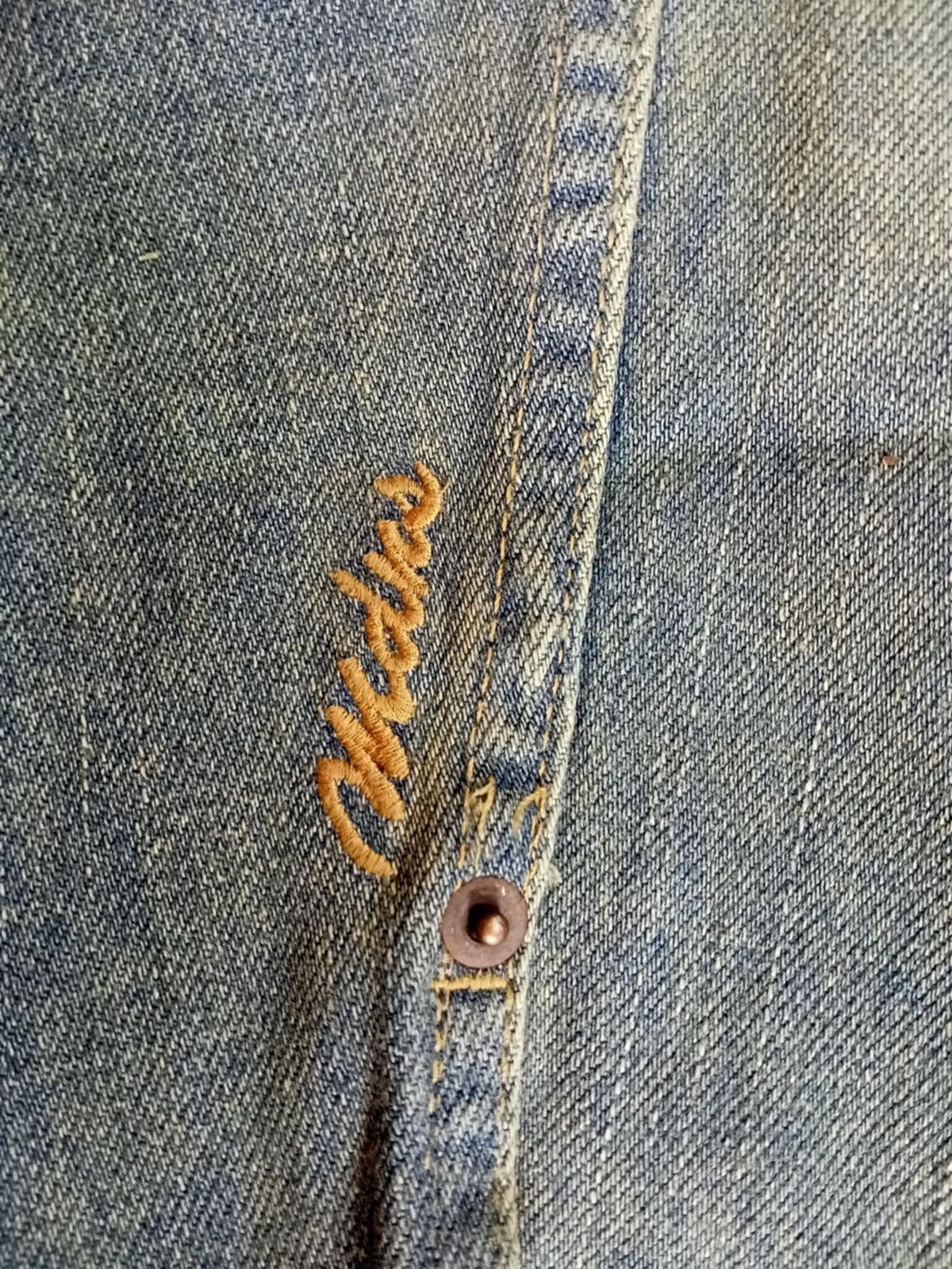 Japanese Brand × Madness Y2K MADNESS JAPAN MODIFIED TYPE 2 SELVEDGE DENIM JACKET Size US XXL / EU 58 / 5 - 4 Thumbnail
