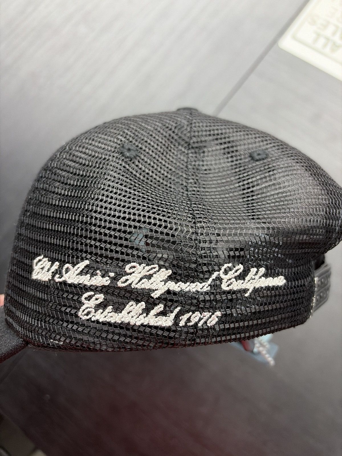 Amiri Amiri MA Crest Trucker Hat Black Size ONE SIZE - 2 Thumbnail