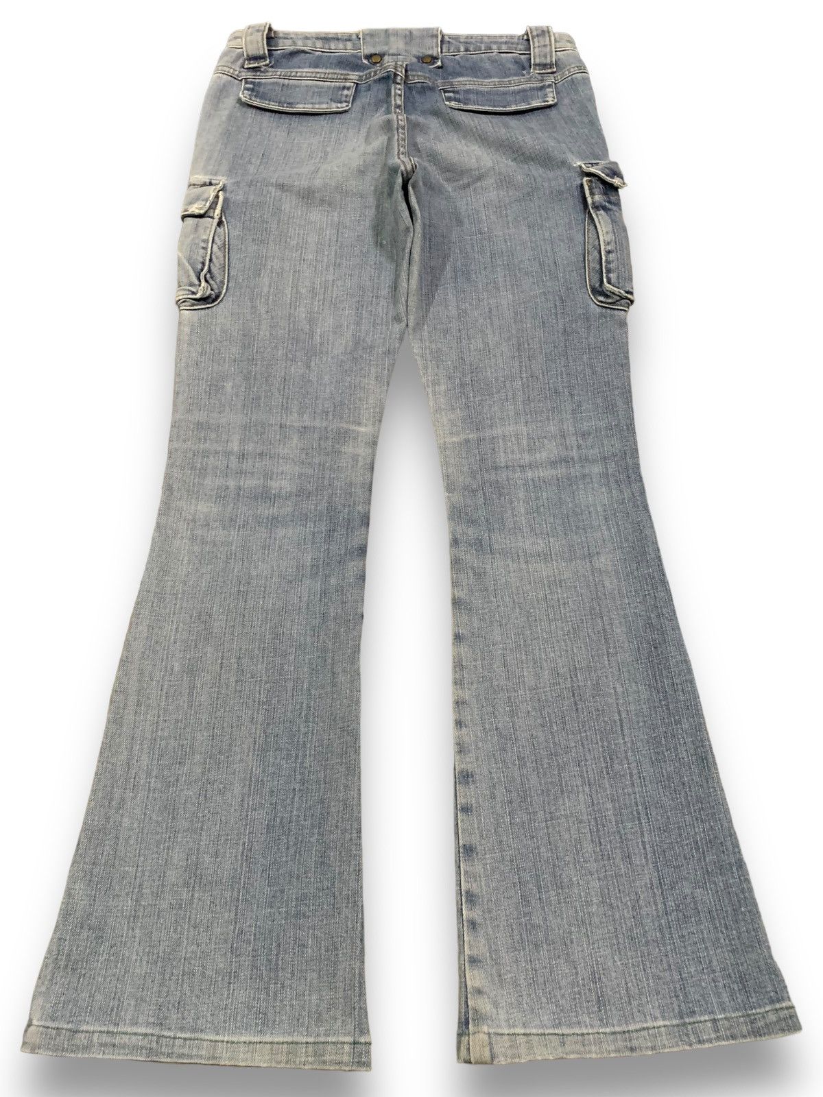 Hysteric Glamour Vintage Japanese Brand E.Blue Ripped Flare Bush Cargo Jeans Size US 28 / EU 44 - 2 Thumbnail