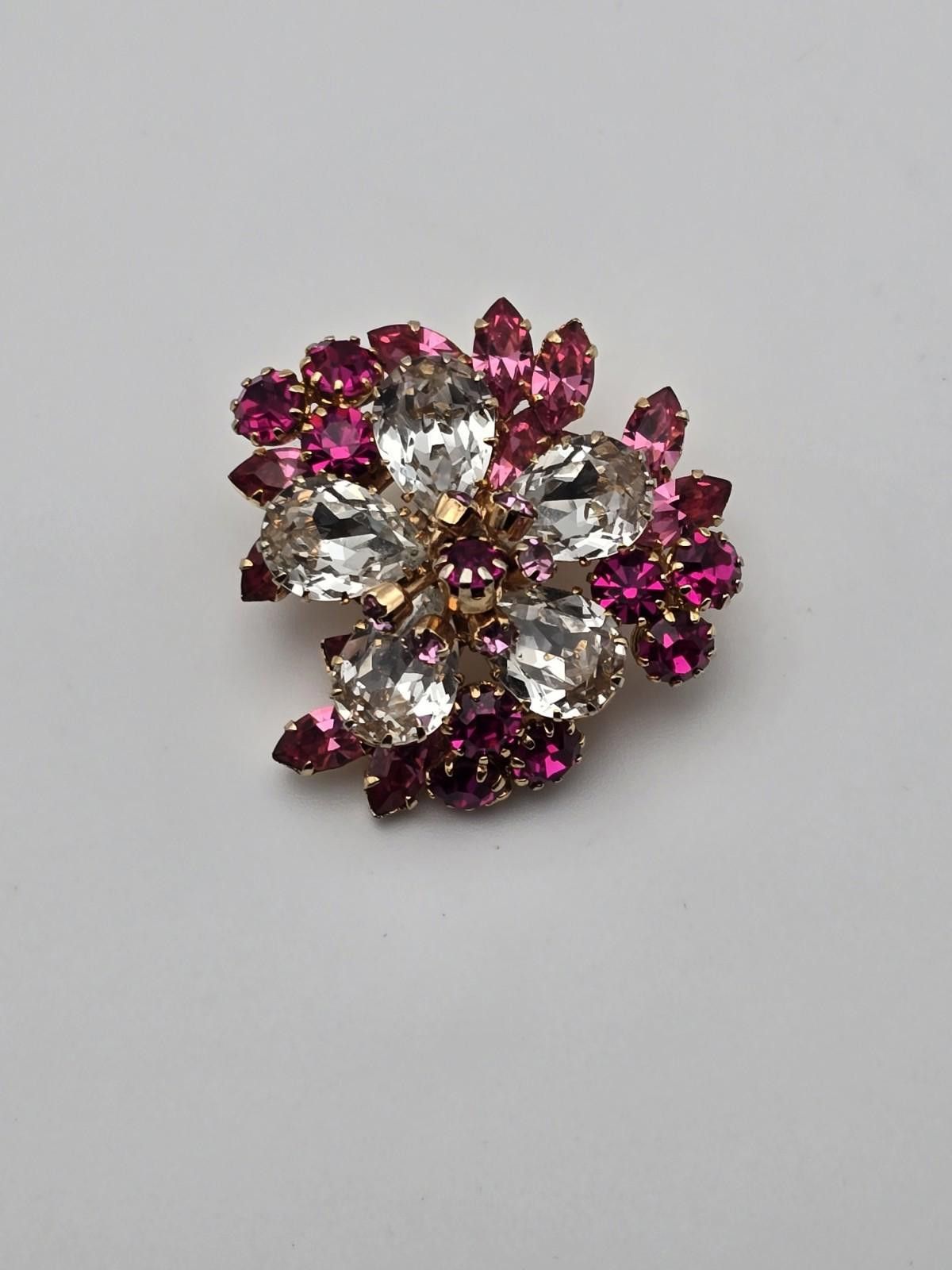 Other Schoffel Austrian Rhinestone Crystal Flower Brooch Size ONE SIZE - 1 Thumbnail