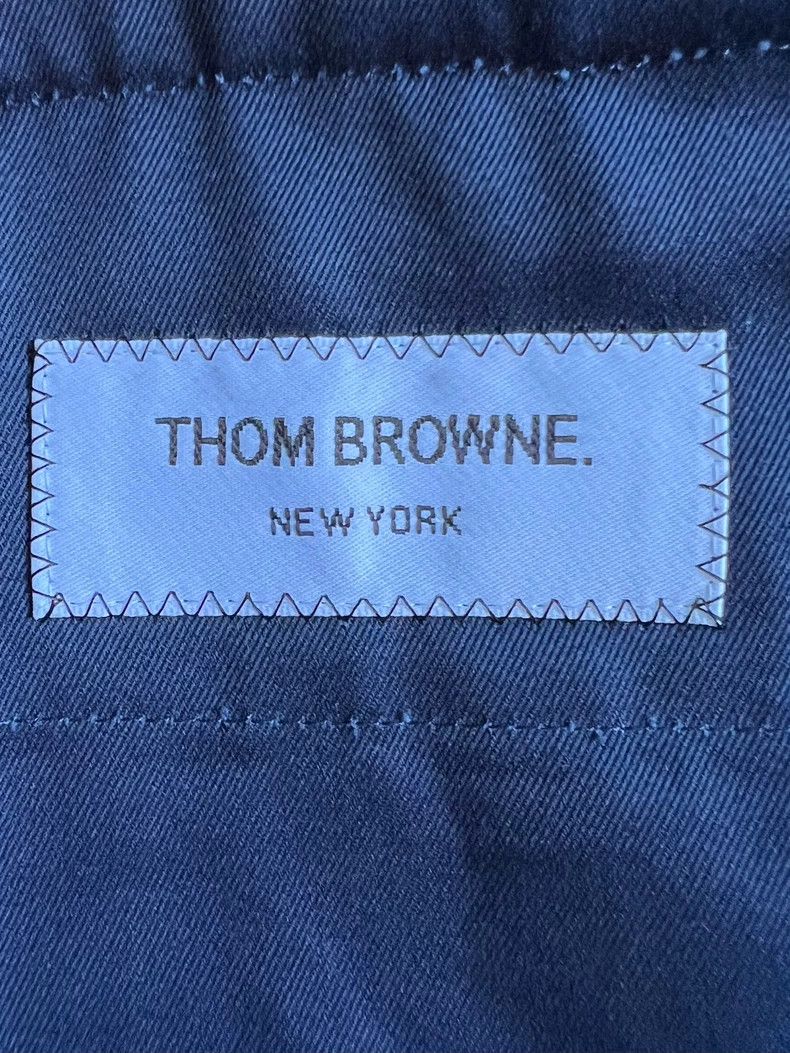 Thom Browne Thom Browne Dark blue gold buckle men's single jacket coat Size US L / EU 52-54 / 3 - 5 Thumbnail