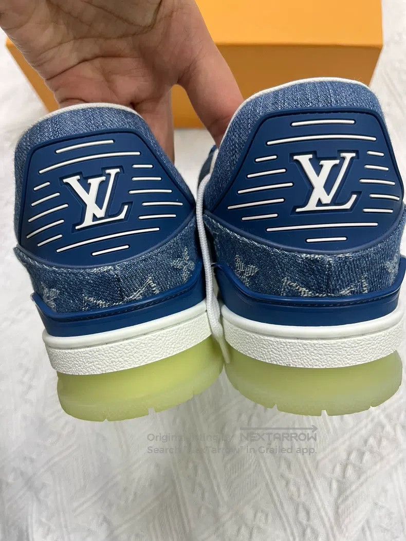 Louis Vuitton Louis Vuitton Trainer Denim Blue Cowboy Board Shoes Size US 7 / EU 40 - 4 Thumbnail
