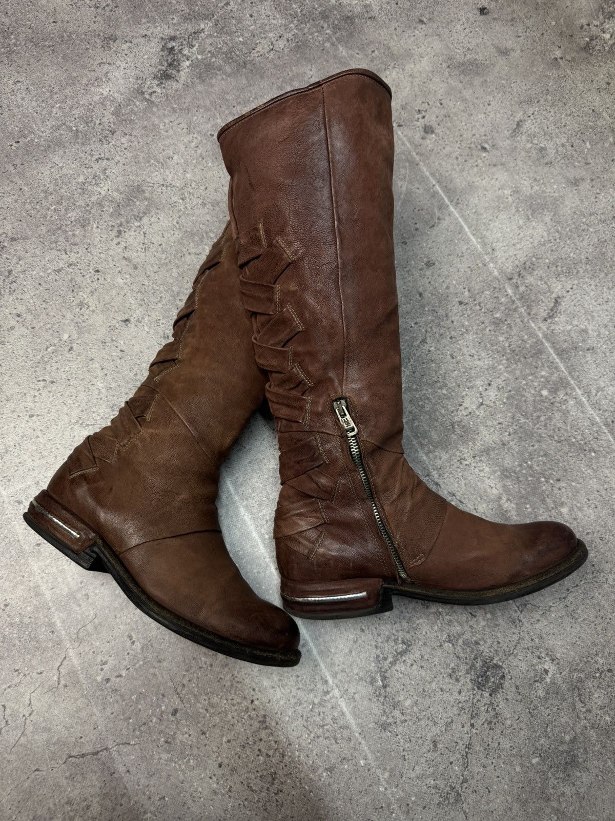 A.S.98 A.S.98 vintage leather tall boots italy rick owens style Size US 9 / IT 39 - 13 Thumbnail