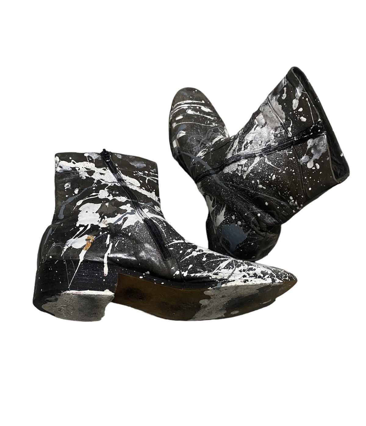 Bally EXCLUSIVE! OG Bally Splash Painted Graffiti Chelsea Boot Size US 11.5 / EU 44-45 - 1 Thumbnail