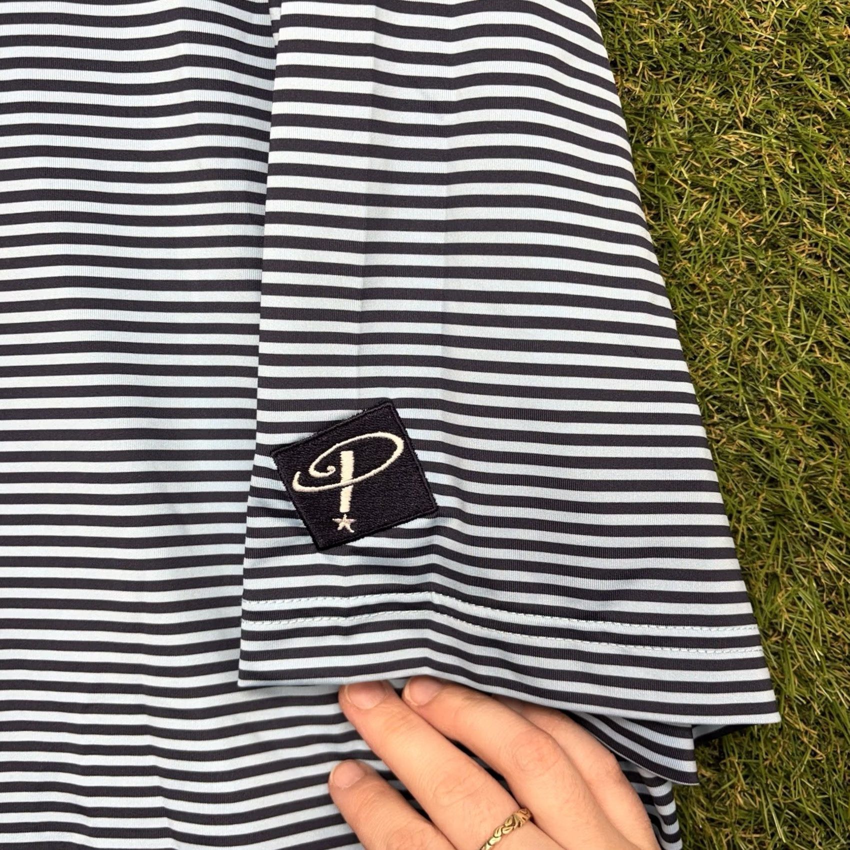 Footjoy Footjoy Polo Shirt Mens XL Striped Blue Polyester Blend Polo Short Sleeve Regular Fit Casual Golf Shirt Size US XL / EU 56 / 4 - 7 Thumbnail
