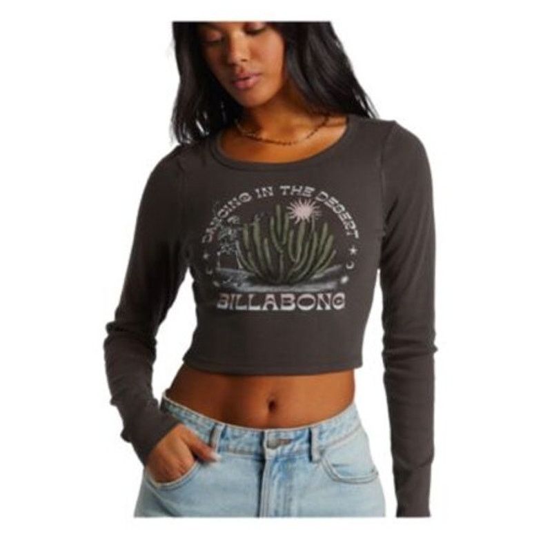Billabong Billabong “Dancing in the Wild” Long Sleeve Cropped T-Shirt Size M / US 6-8 / IT 42-44 - 5 Thumbnail
