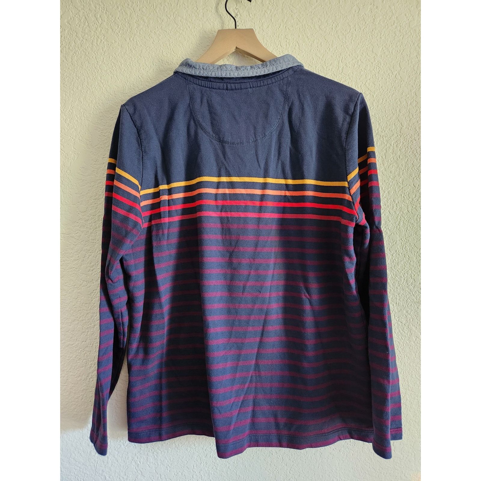 L.L. Bean Vintage L.L Bean Men's Stripped Pullover Shirt-Lg Petite Size US L / EU 52-54 / 3 - 2 Thumbnail
