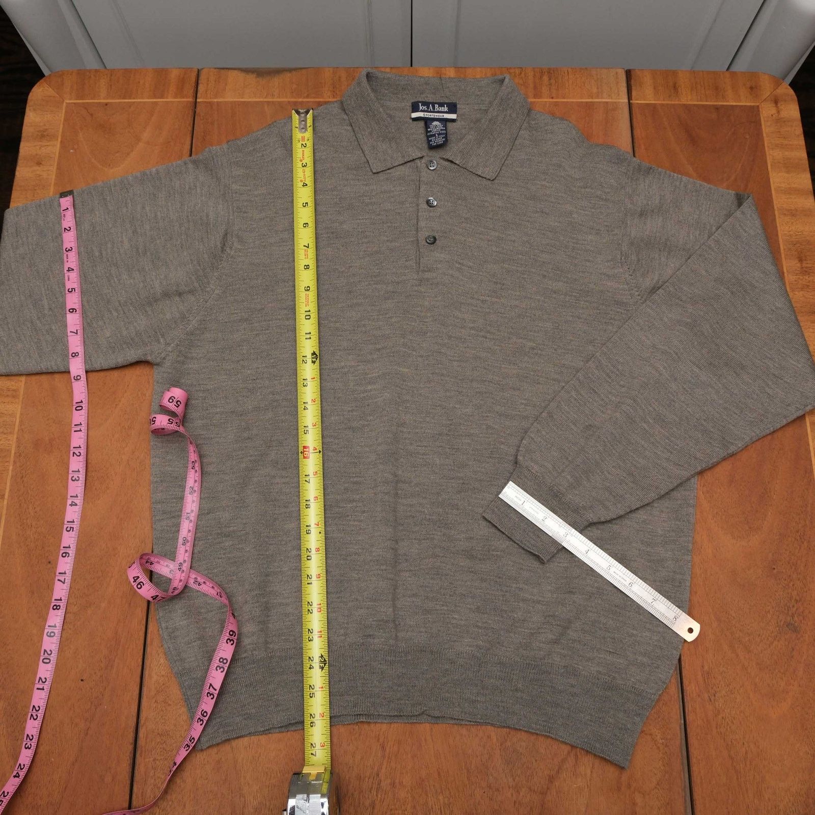 Jos. A. Bank Jos. A Bank Large Made in Italy 100% Merino Collared Sweater Size US L / EU 52-54 / 3 - 3 Thumbnail
