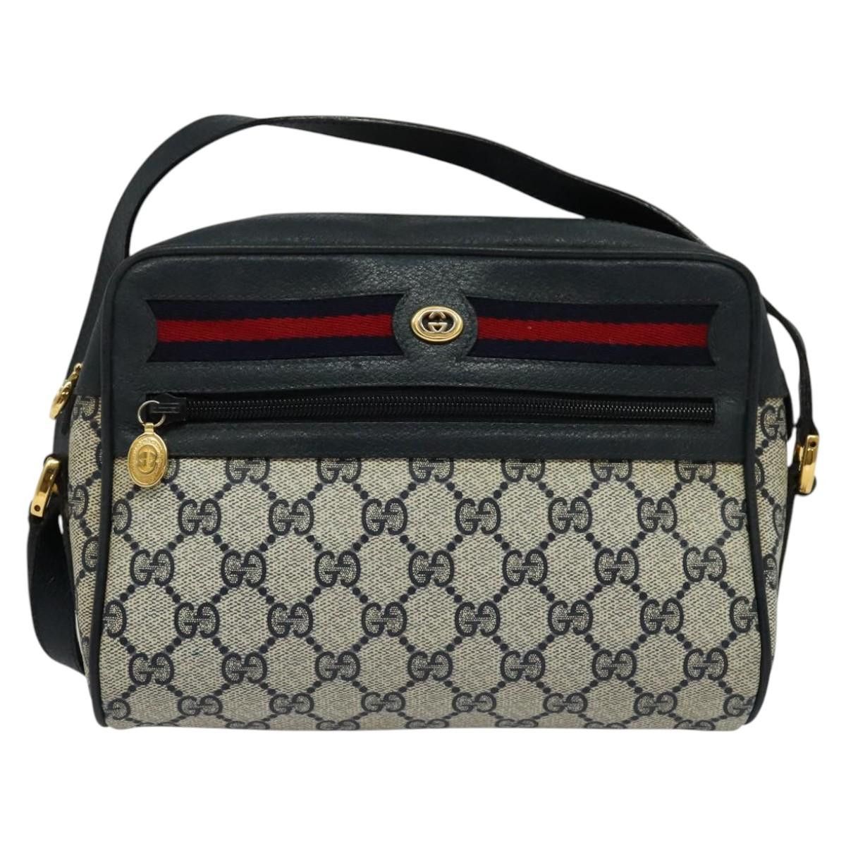 Gucci GUCCI GG Supreme Sherry Line Shoulder Bag Pvc Navy Gold 119 Size ONE SIZE - 2 Thumbnail