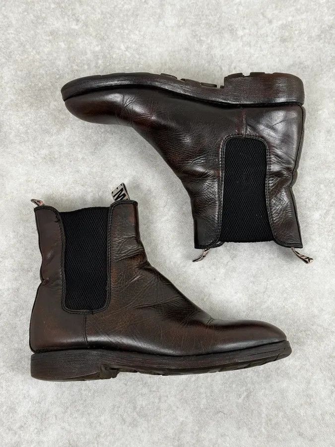 Dirk Bikkembergs 2000s Bikkembergs Brown Faded Leather Ankle Boots Size US 6 / EU 39 - 2 Thumbnail