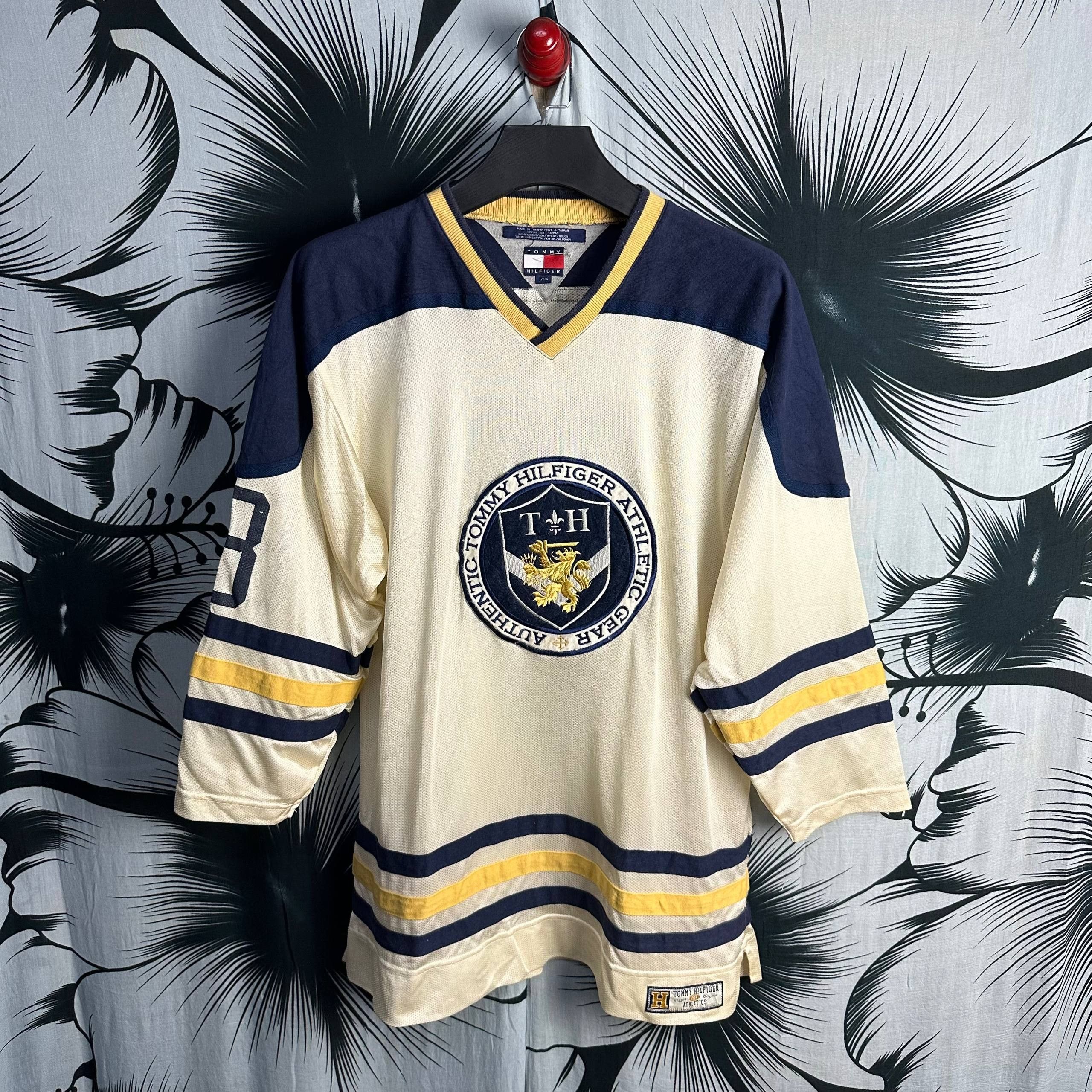 Tommy Hilfiger OG Vintage 90s Tommy Hilfiger Hockey Pullover Jersey Size US L / EU 52-54 / 3 - 1 Thumbnail