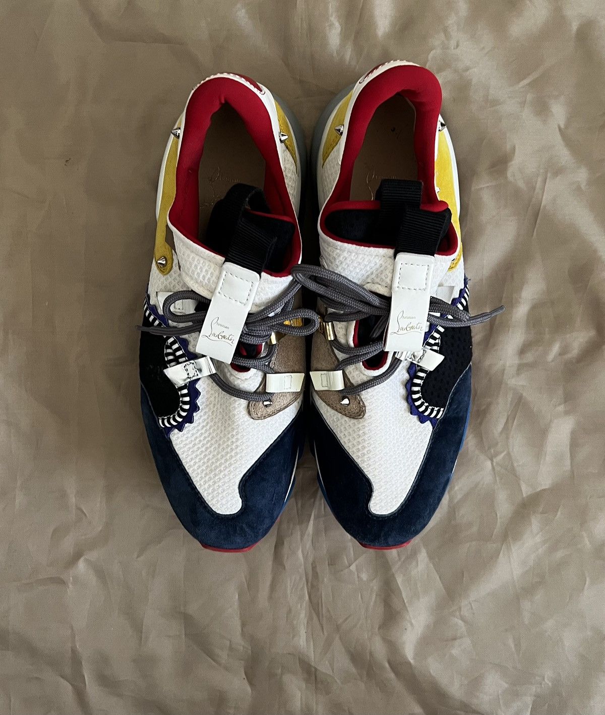 Christian Louboutin Christian Louboutin Red Runner 'Yellow Black Blue' size 42 Size US 9 / EU 42 - 2 Thumbnail