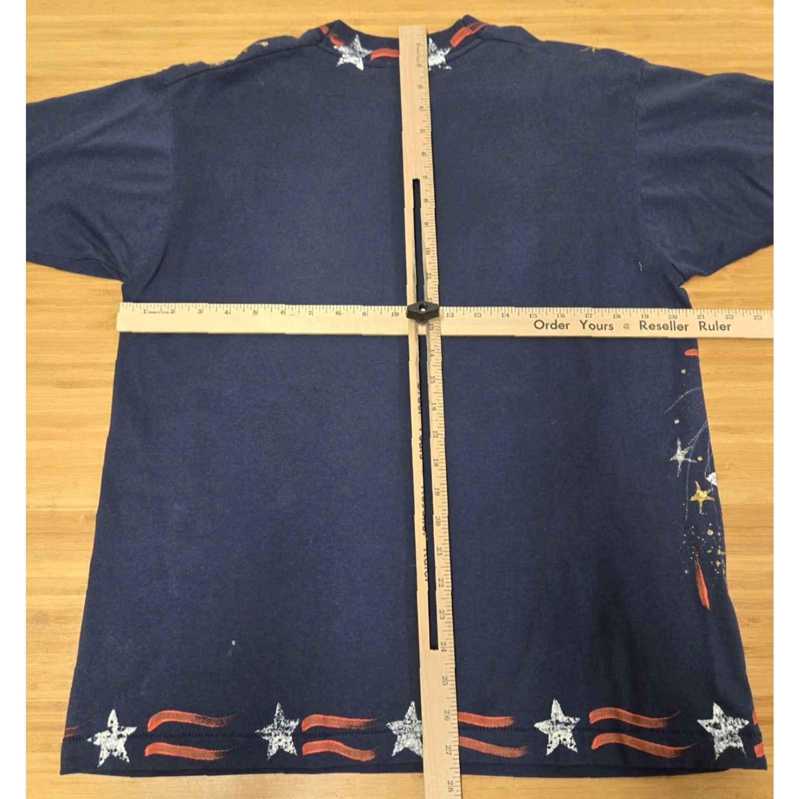 Fruit Of The Loom VINTAGE Uncle Sam Graphic Shirt Mens Large Blue USA Fireworks 4th July 90s Size US L / EU 52-54 / 3 - 6 Thumbnail