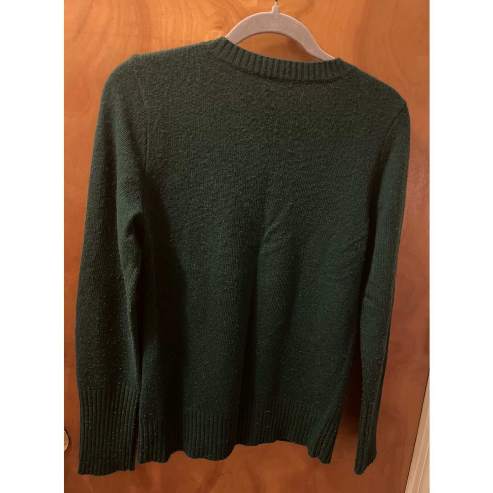 J.Crew VINTAGE J.CREW Womens Sweater Medium Green Crew Neck Long Sleeve Pullover Buttons On Shoulders Size M / US 6-8 / IT 42-44 - 4 Thumbnail