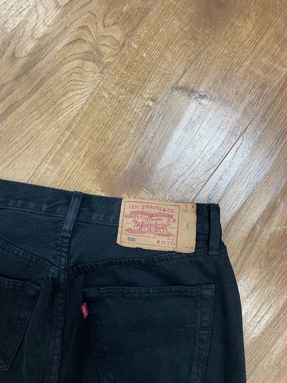 Levi's Vintage 90’s Y2K Style Levi’s 501 Black Denim Jeans Pants Size US 31 - 14 Thumbnail