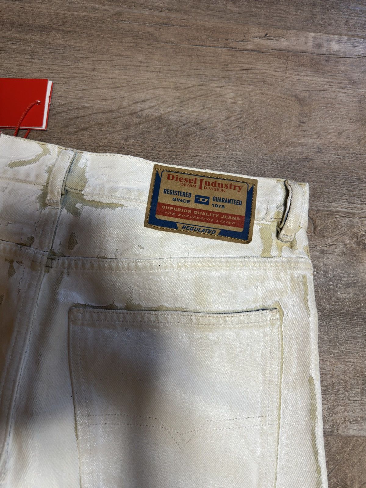 Diesel Diesel Heavy Waxed/Painted Denim Size US 31 - 4 Thumbnail