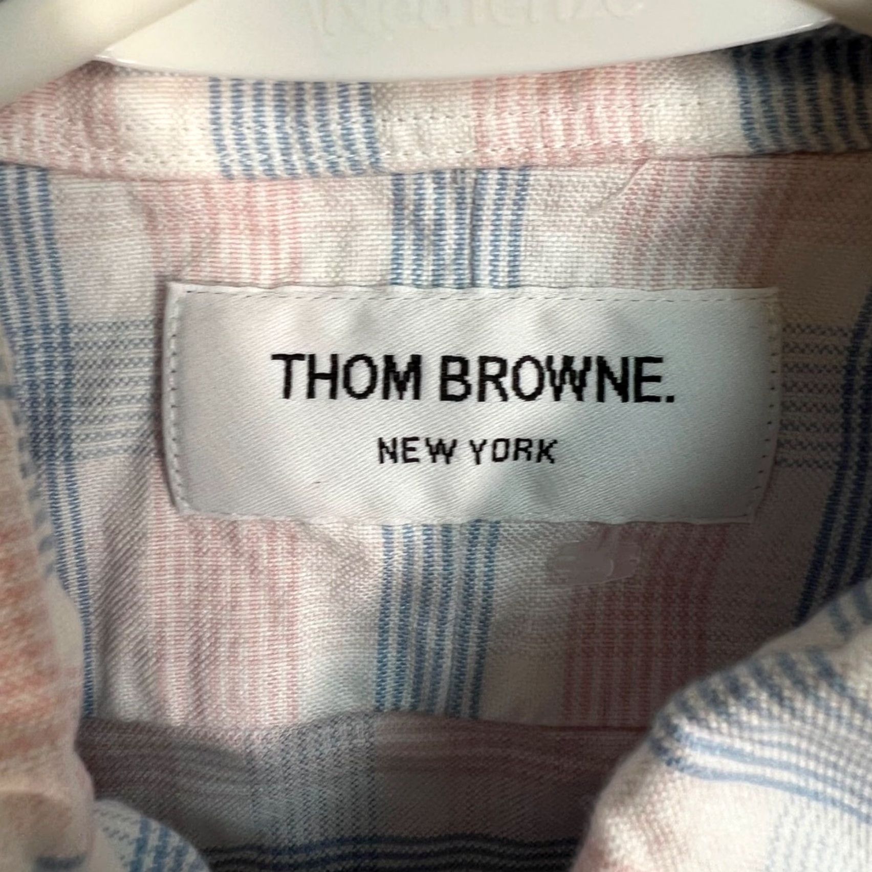 Thom Browne Thom Browne New York Mens Size 1 Plaid Button-Down Shirt Blue Pink Multicolor Button-Up Casual Cotton Long Sleeve Collection Shirt Mens Size US XS / EU 42 / 0 - 3 Thumbnail