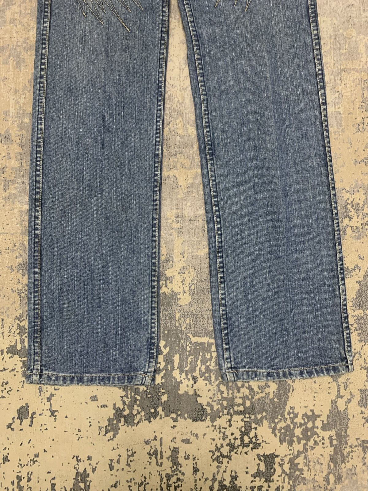 If Six Was Nine VINTAGE TOUGH JEANSMITH PATCHWORK DISTRESSED DENIM Size US 31 - 3 Thumbnail