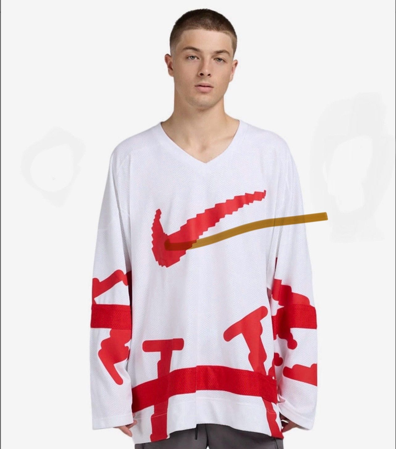 Nike NIKE SPORTSWEAR CLUB HOCKEY JERSEY_WHITE/UNIVERSITY RED Size US M / EU 48-50 / 2 - 3 Thumbnail